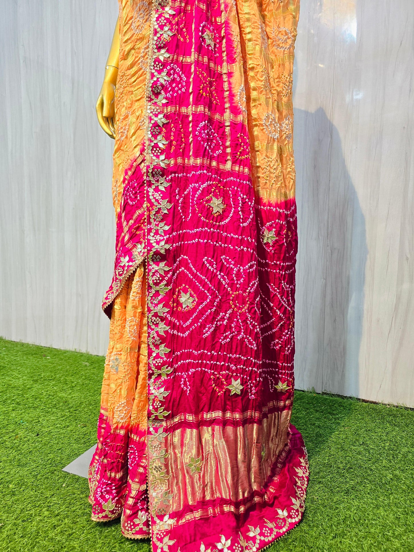 Gharchola saree gajji silk saree Indian sari blouse - Saffronfashionindia