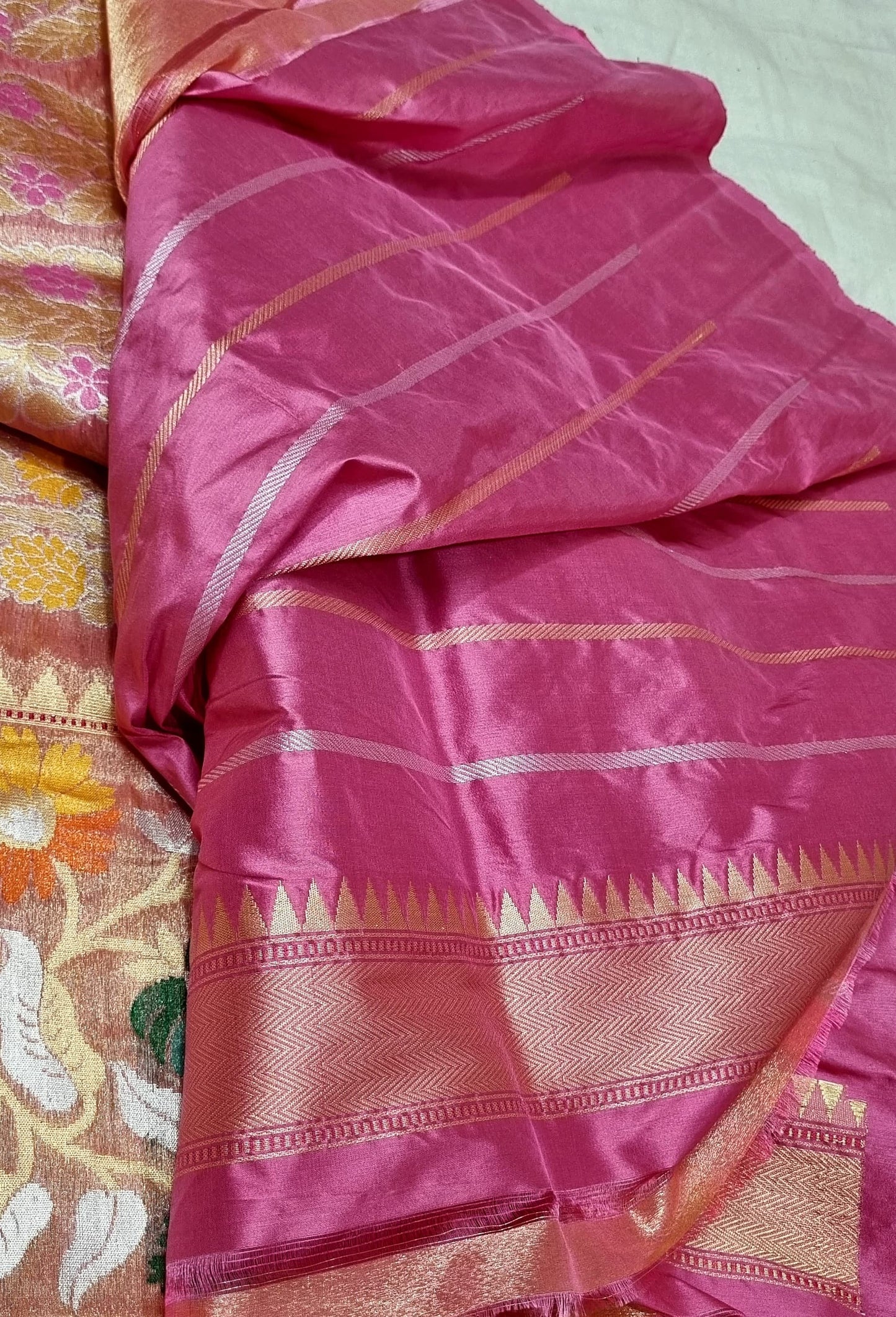 Yashodha handwoven banarsi tissue silk saree women saree - Saffronfashionindia