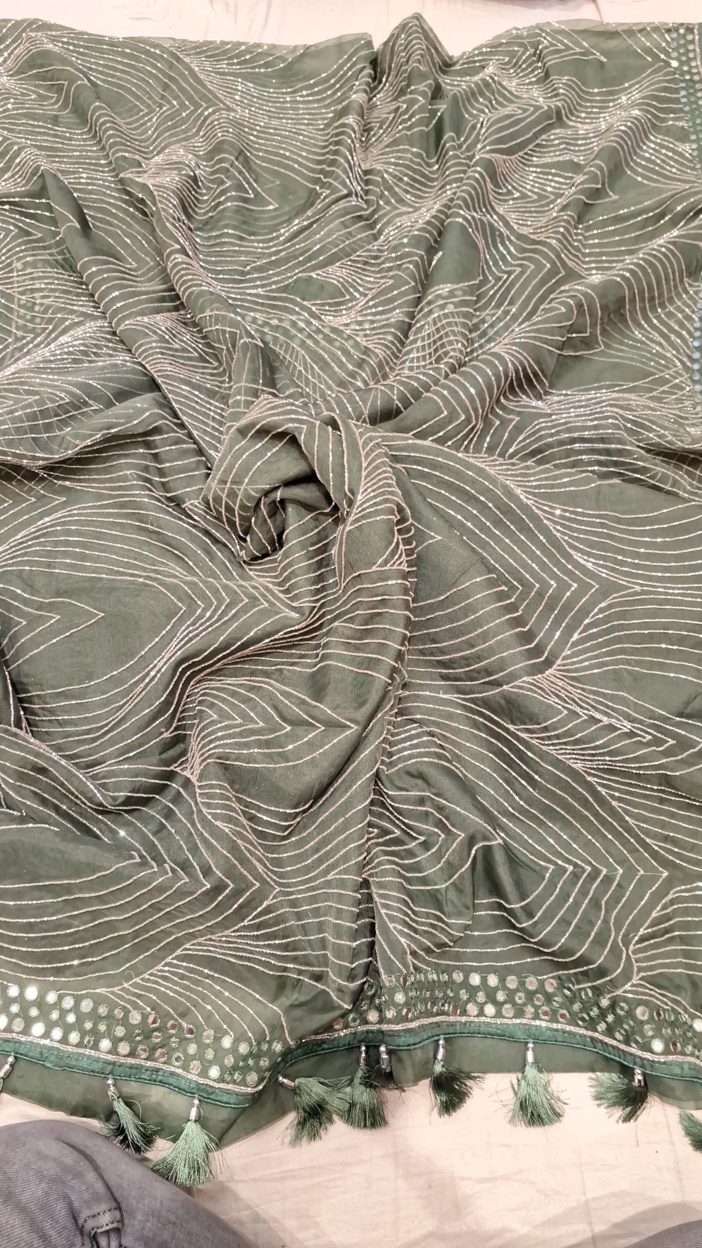 luxury organza saree Partywear sarees stylish sari - Saffronfashionindia