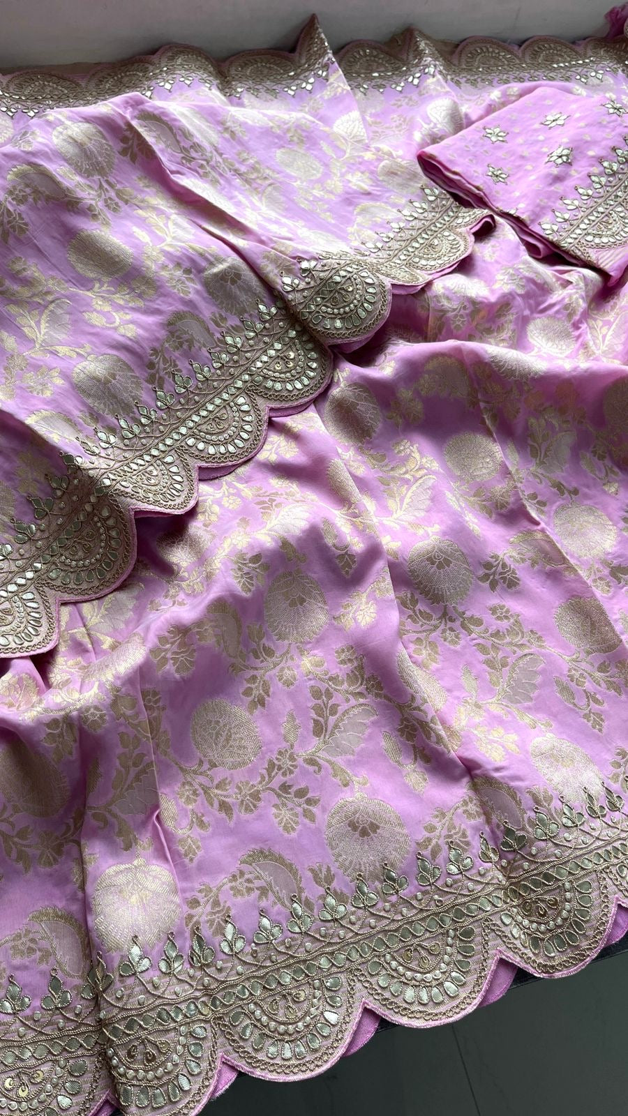 Liama Khaddi Gorgette saree Indian saree traditional sarees - Saffronfashionindia