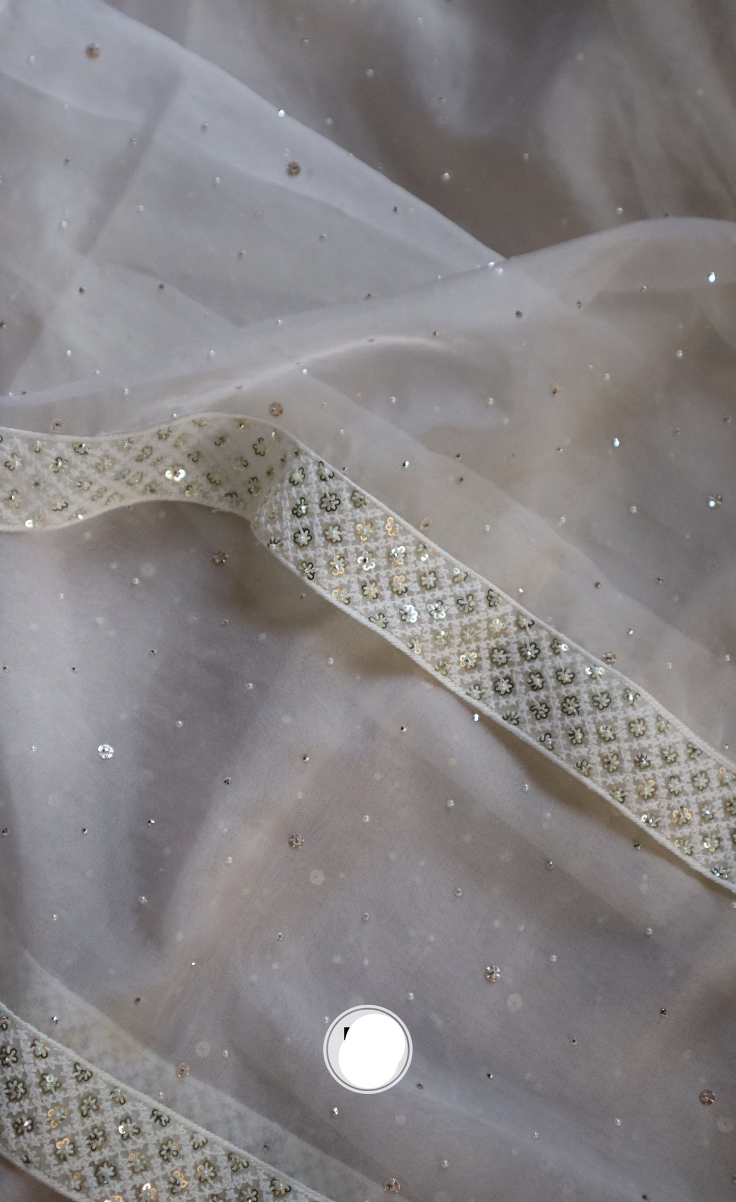 Fairy white saree organza saree simple elegant saree blouse SaffronFashion