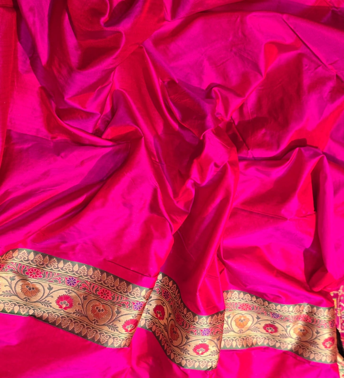 Indian saree Banarsi Katan silk saree Dhakai Jamdani sarees blouse SaffronFashion