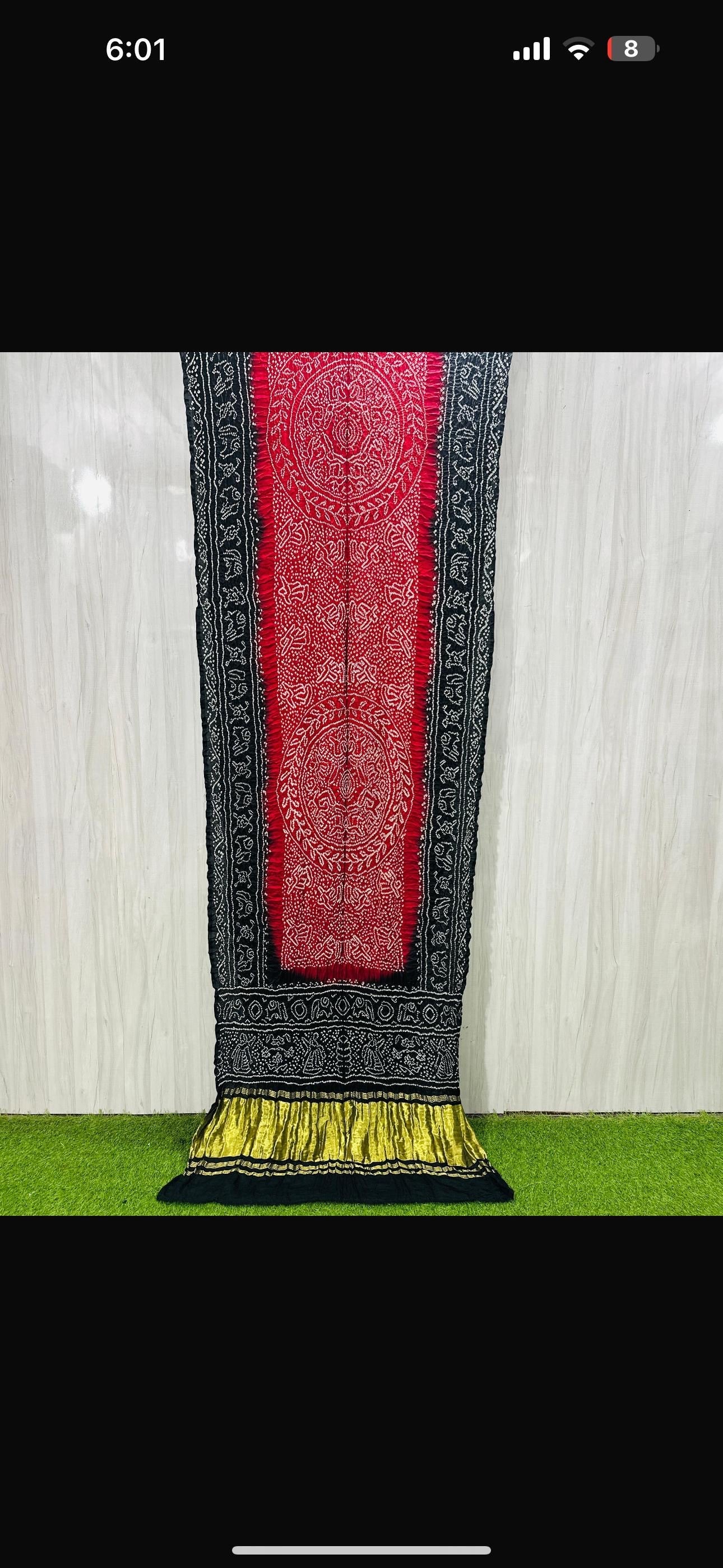 Vani gajji silk saree Bandhani saree traditional sarees SaffronFashion