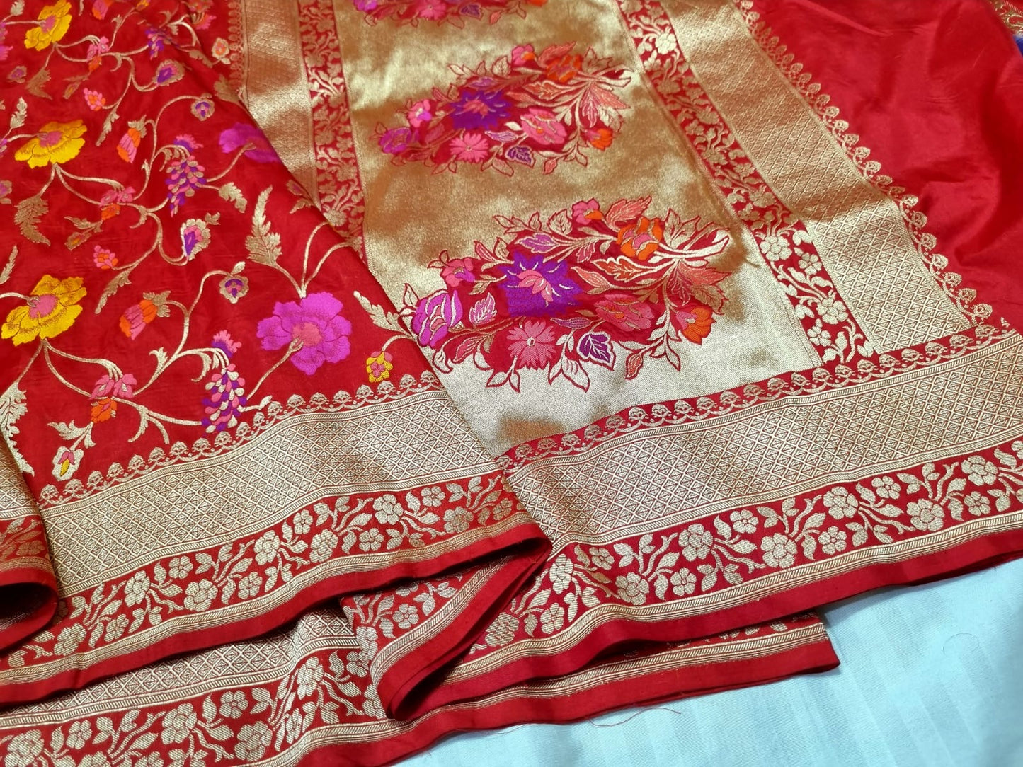 Kunweri banarsi katan silk saree - Saffronfashionindia