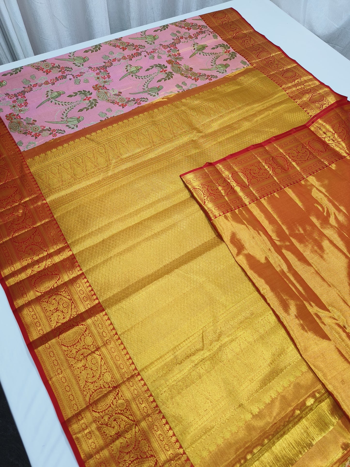 Sardani pure Kanjeevaram silk Indian traditional sarees - Saffronfashionindia