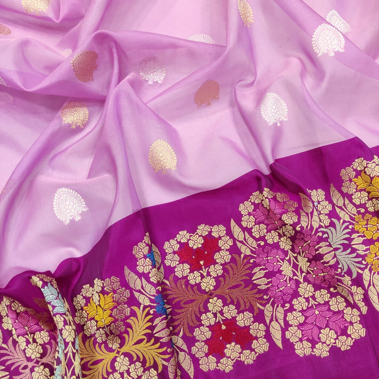 Vamia kora exclusive handwoven saree - Saffronfashionindia