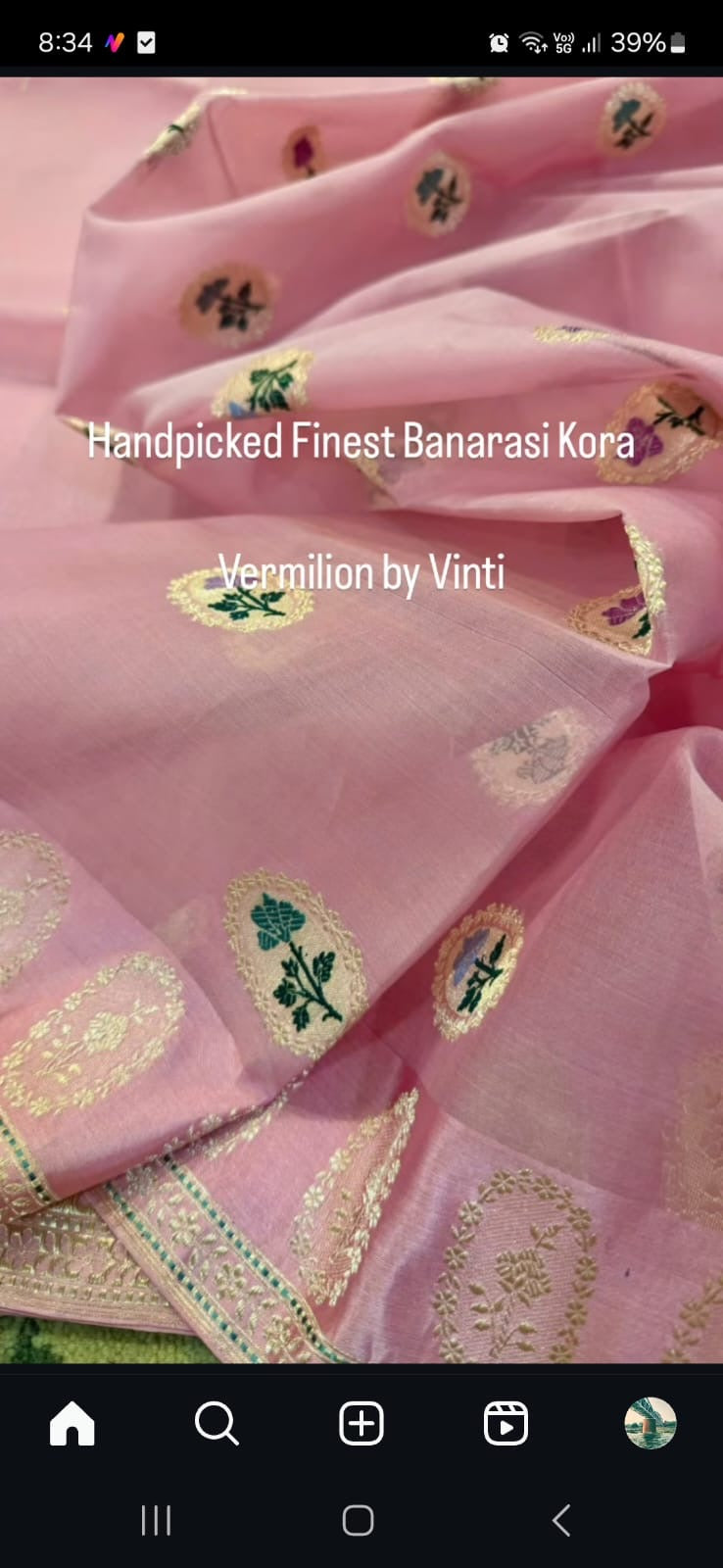 Pink Kora saree ekTara sari blouse Indian sarees SaffronFashion