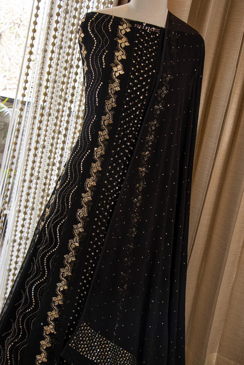 Black Anarkali Dress Indian Dress - Saffronfashionindia