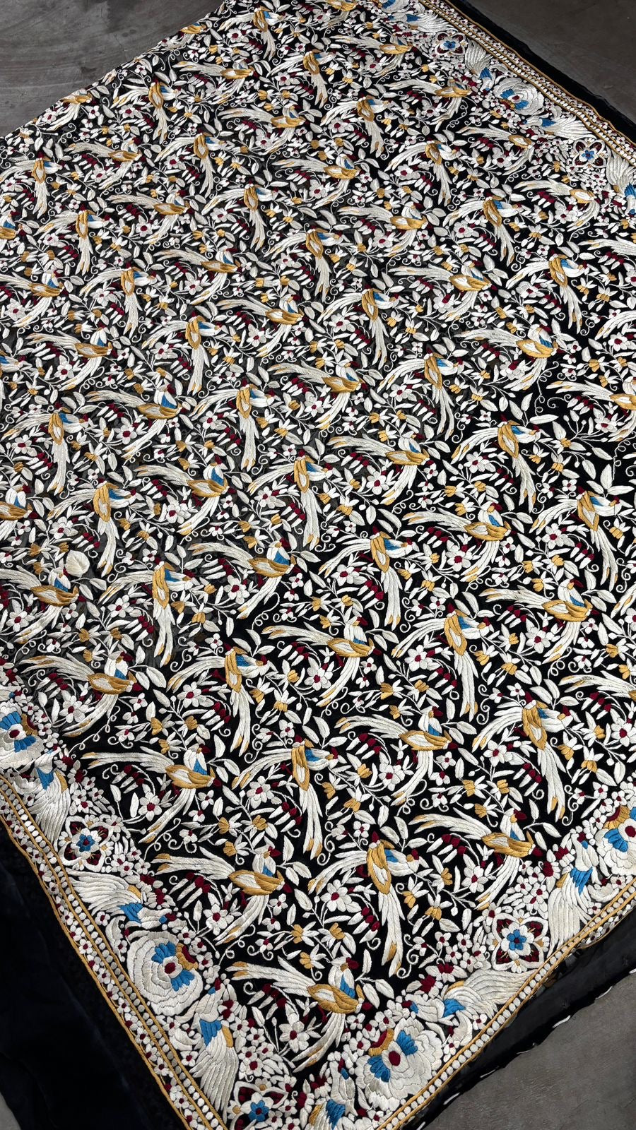 Sunaina handloom Parsi gara Saree Authentic Parsi saree blouse - Saffronfashionindia