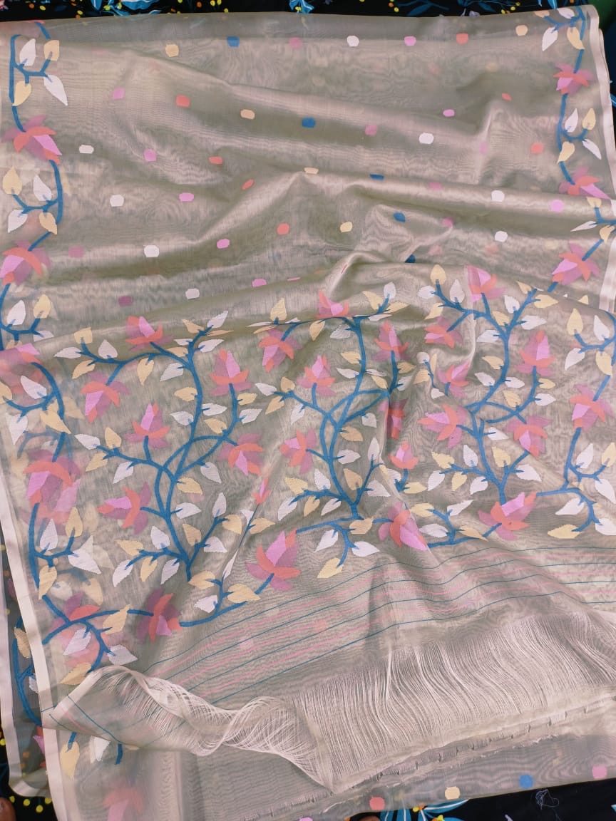 Rihansh jamdani saree Tantuj sari women sari - Saffronfashionindia