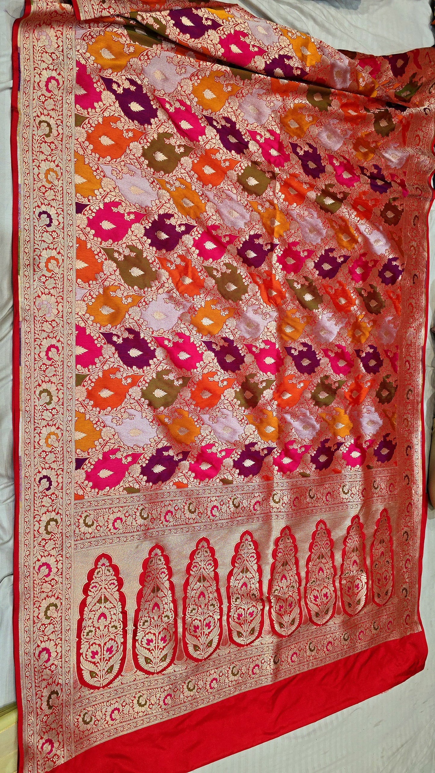 Banarsi Rangkat saree Indian beautiful saree blouse - Saffronfashionindia