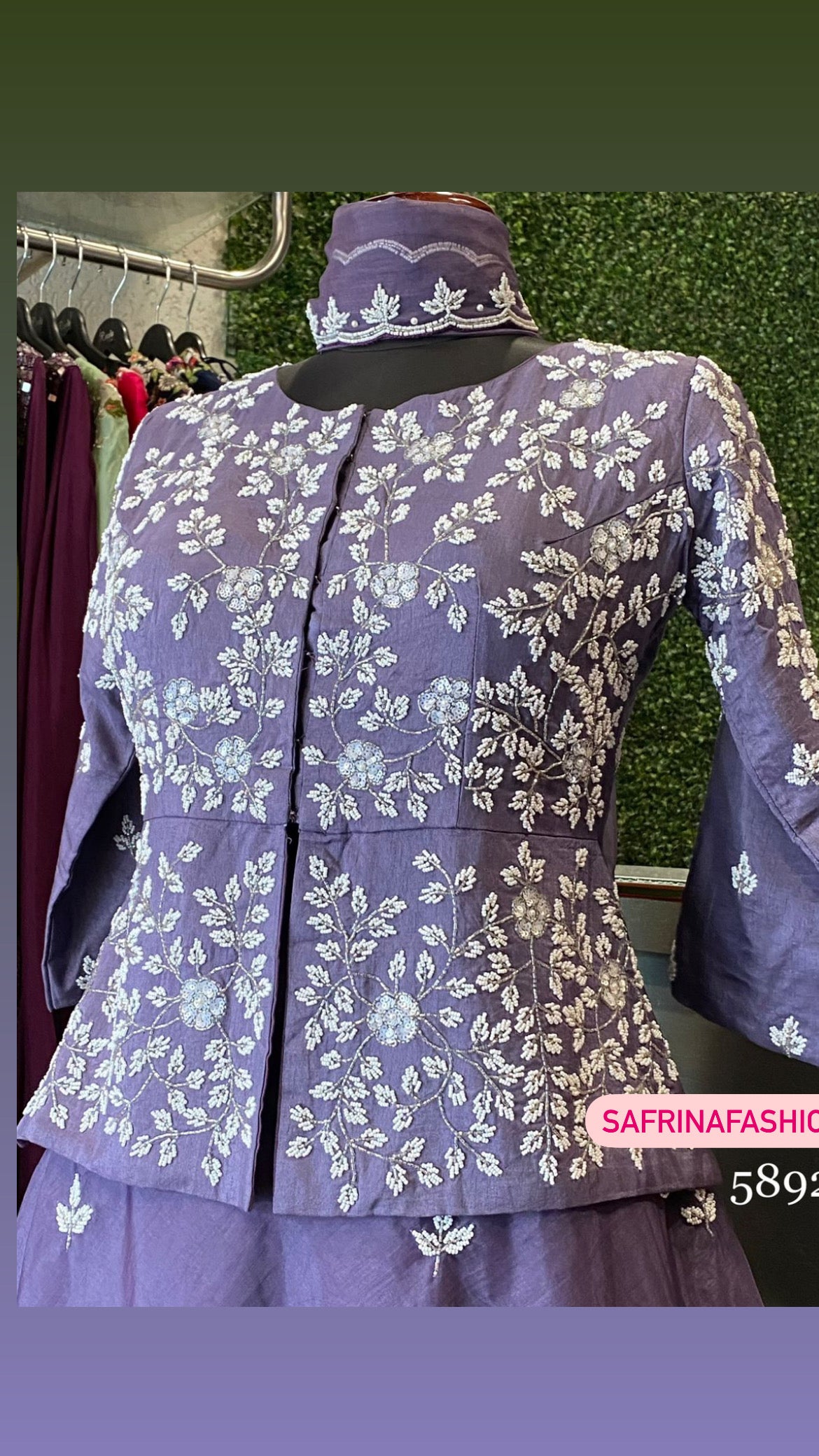 Lavender indowestern dress beautiful dress - Saffronfashionindia