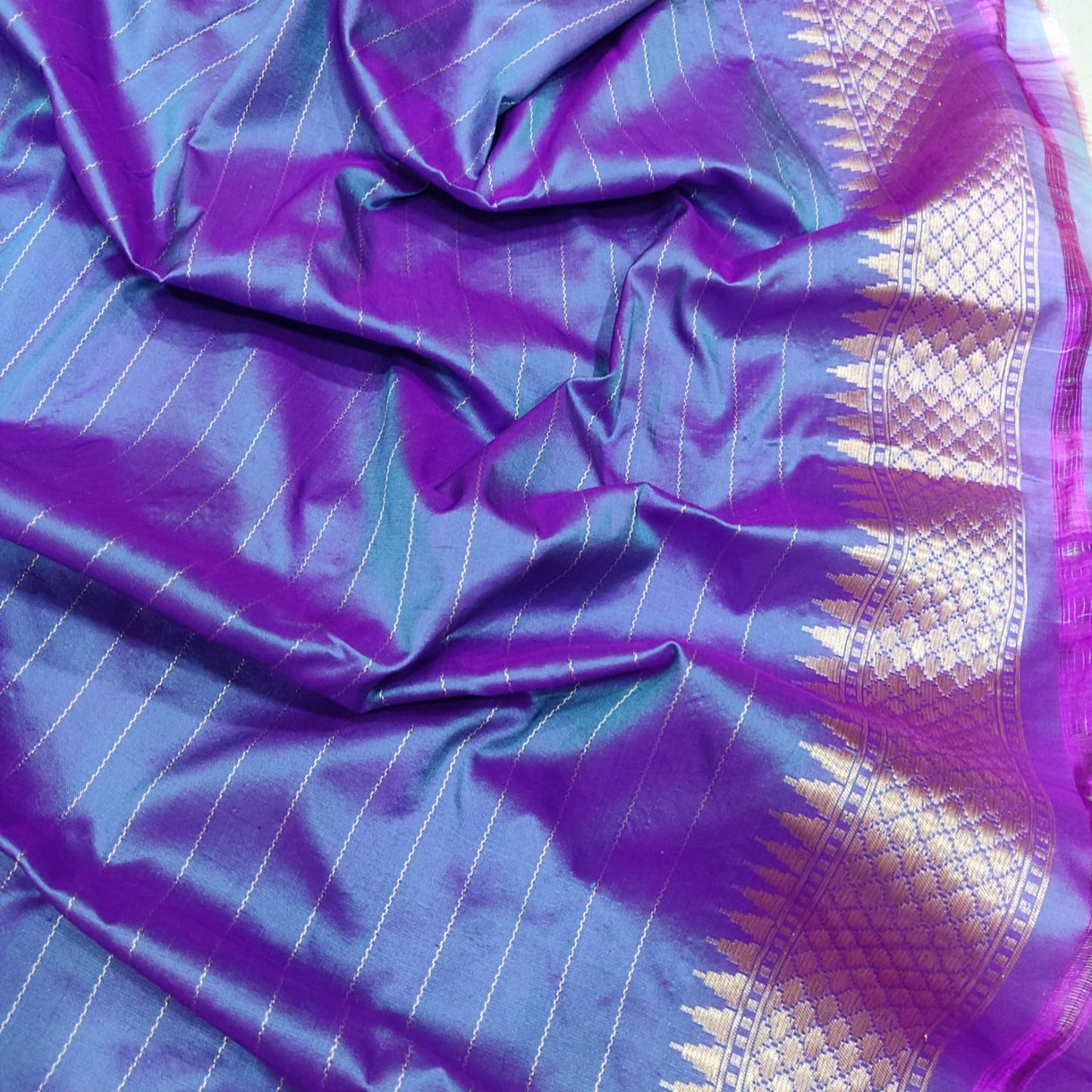 Firangi katan handwoven zari sarees - Saffronfashionindia