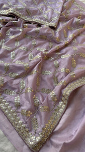 Kora Silk Satin Gottapatti Saree Indian Traditional sarees