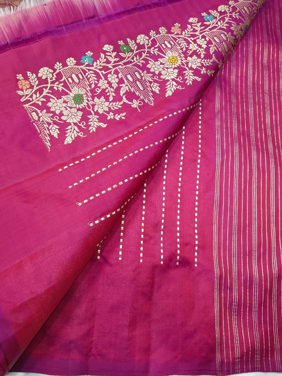 Pink bridal saree Indian beautiful sari - Saffronfashionindia