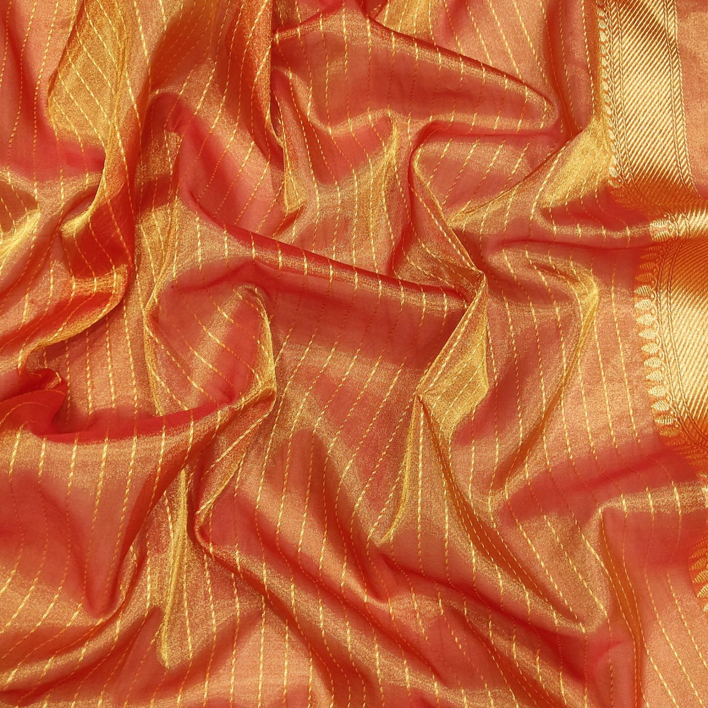 Ektara handwoven tissue kora saree - Saffronfashionindia