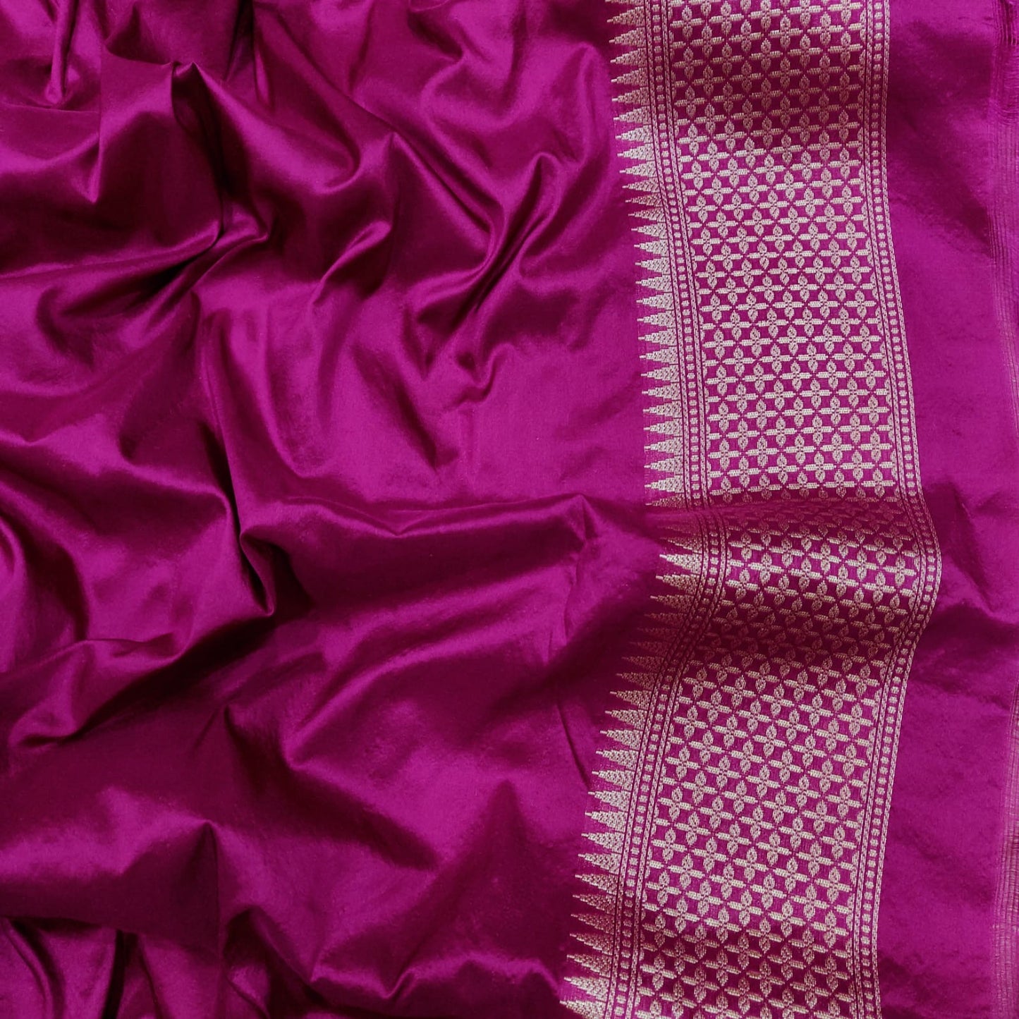 Purple katan silk saree handwoven sarees blouse Indian saree - Saffronfashionindia