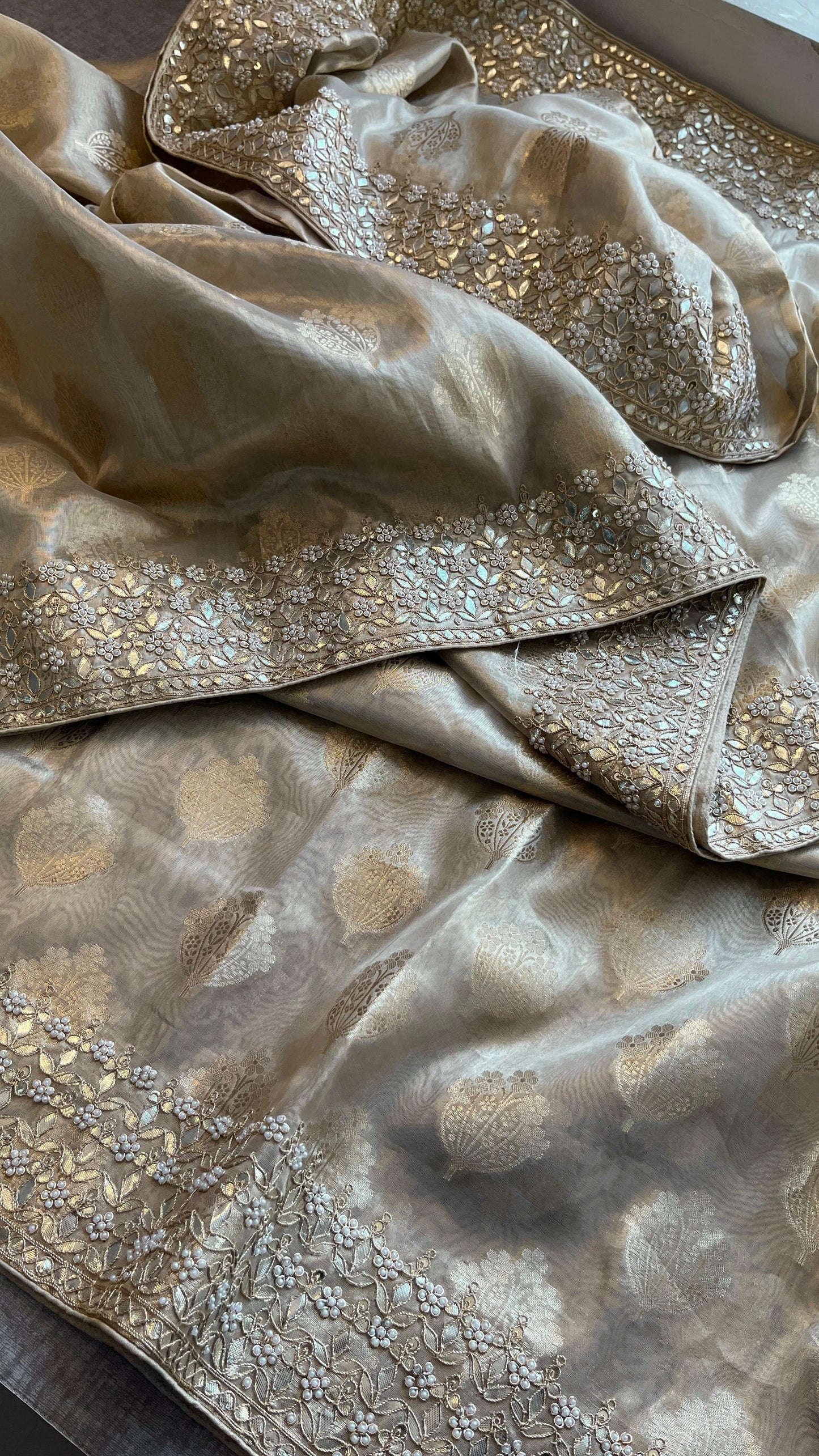 Yasmini tissue silk saree handloom saree Indian traditional sarees SaffronFashion