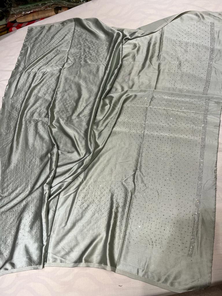 Vani Chaintley lace swarosvki inspired women saree - Saffronfashionindia