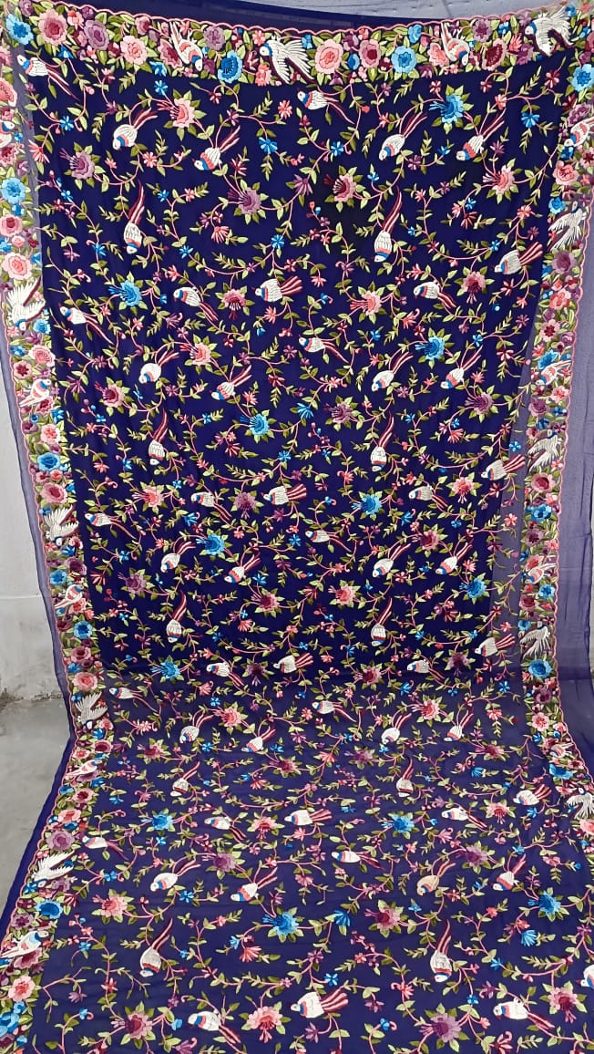 Gulshan Parsi gara saree Indian saree - Saffronfashionindia