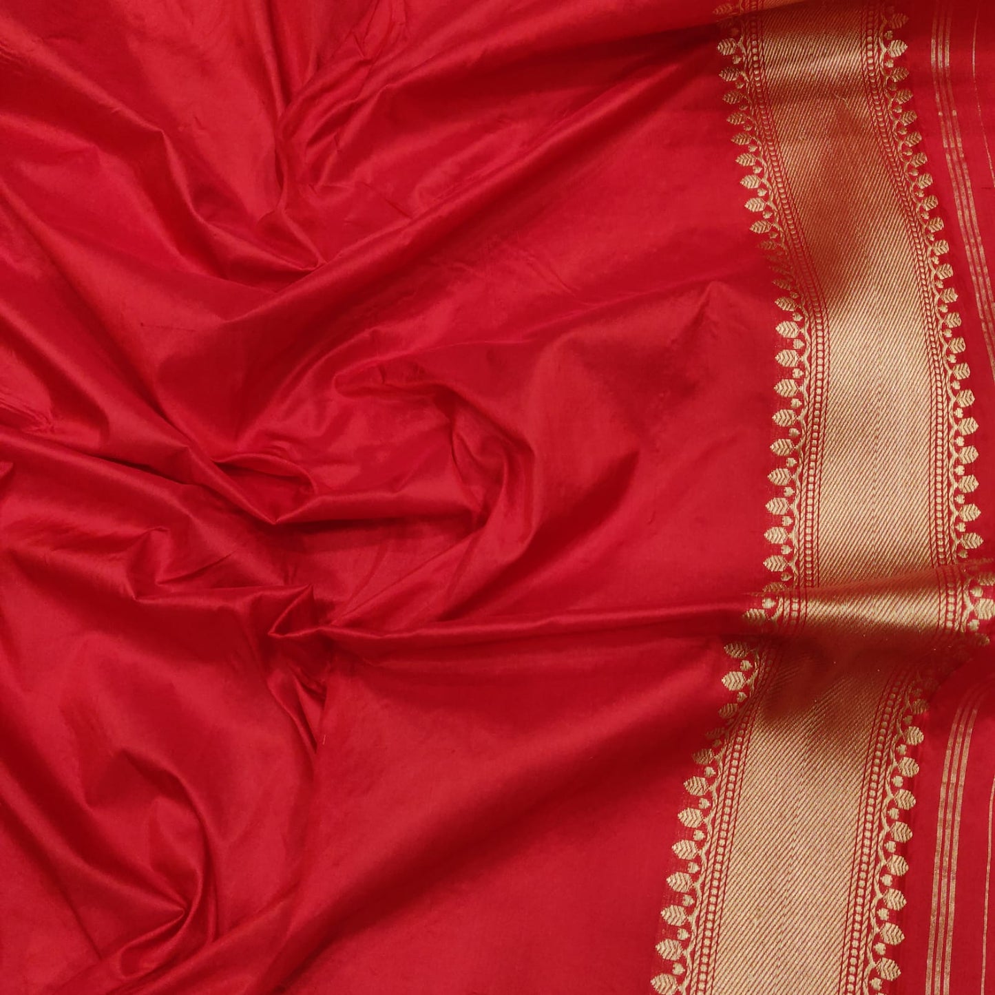 Rivaaz red bridal Katan silk sarees - Saffronfashionindia