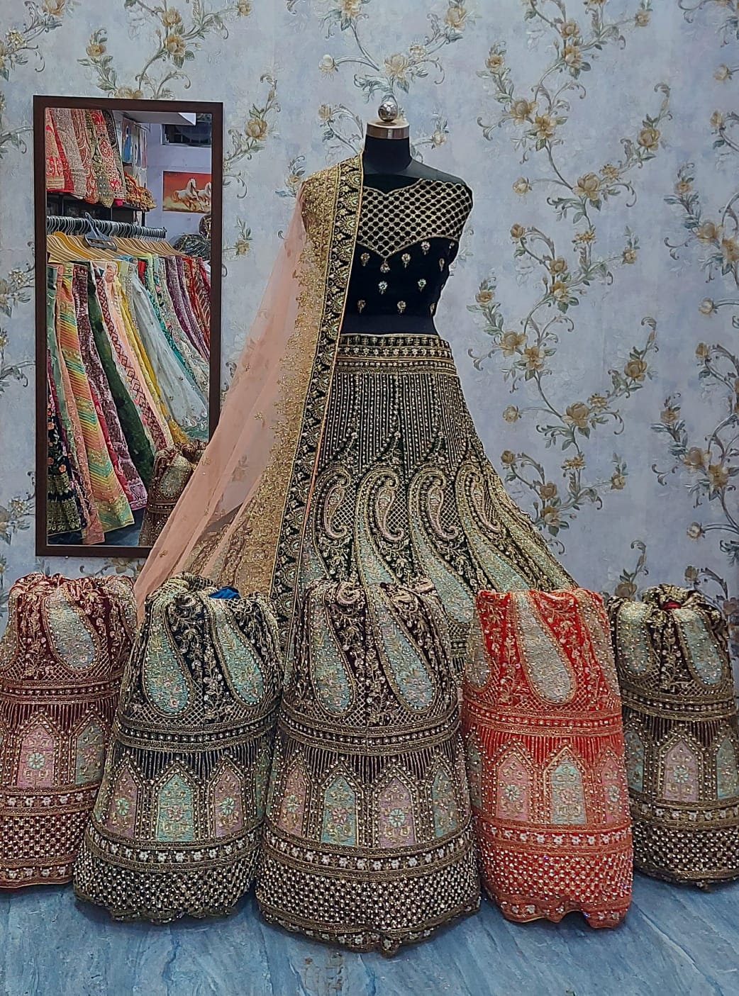 Jodhana wedding indian traditional lehanga choli - Saffronfashionindia