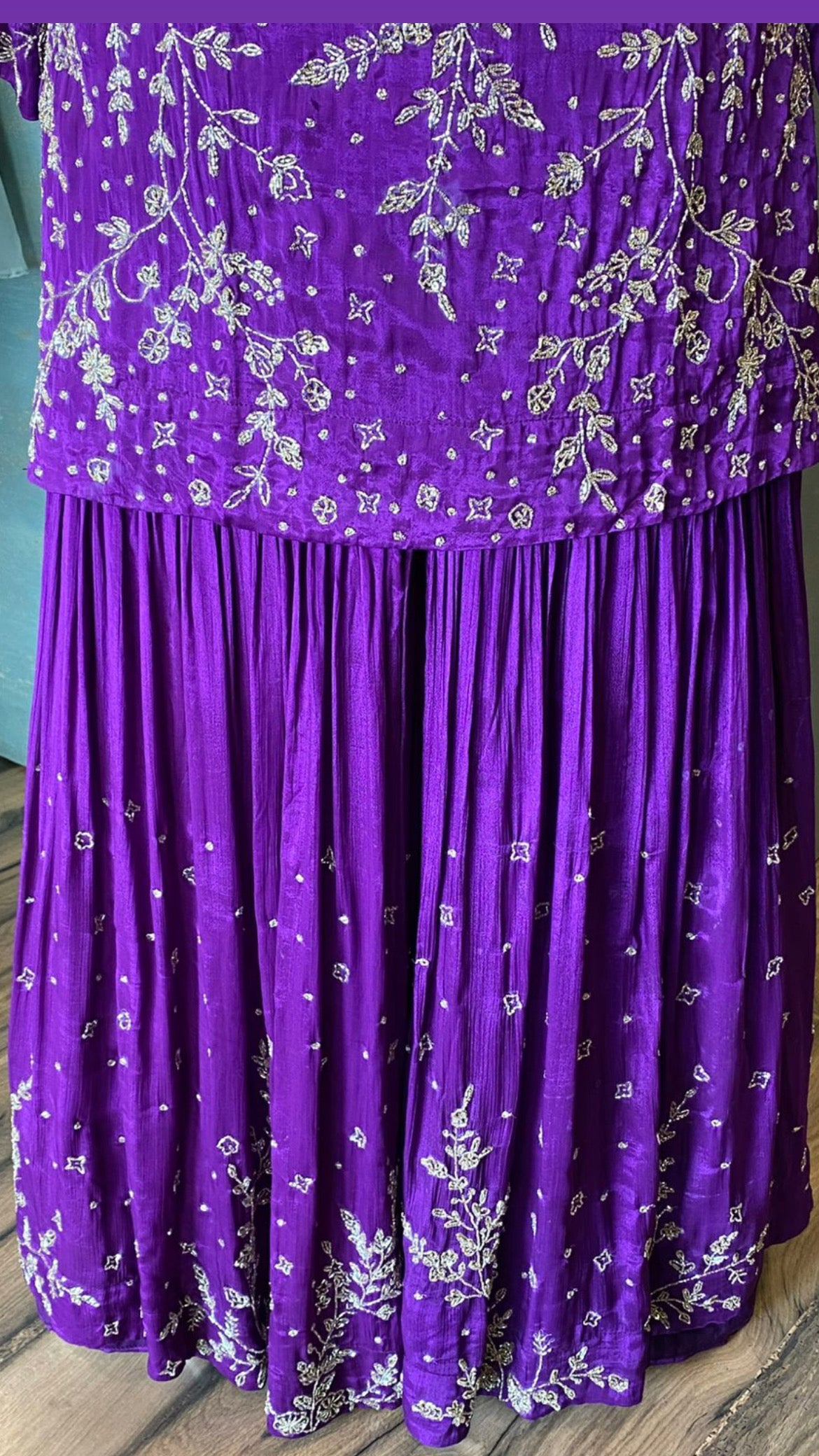Mahisha purple kurta gharara dress - Saffronfashionindia