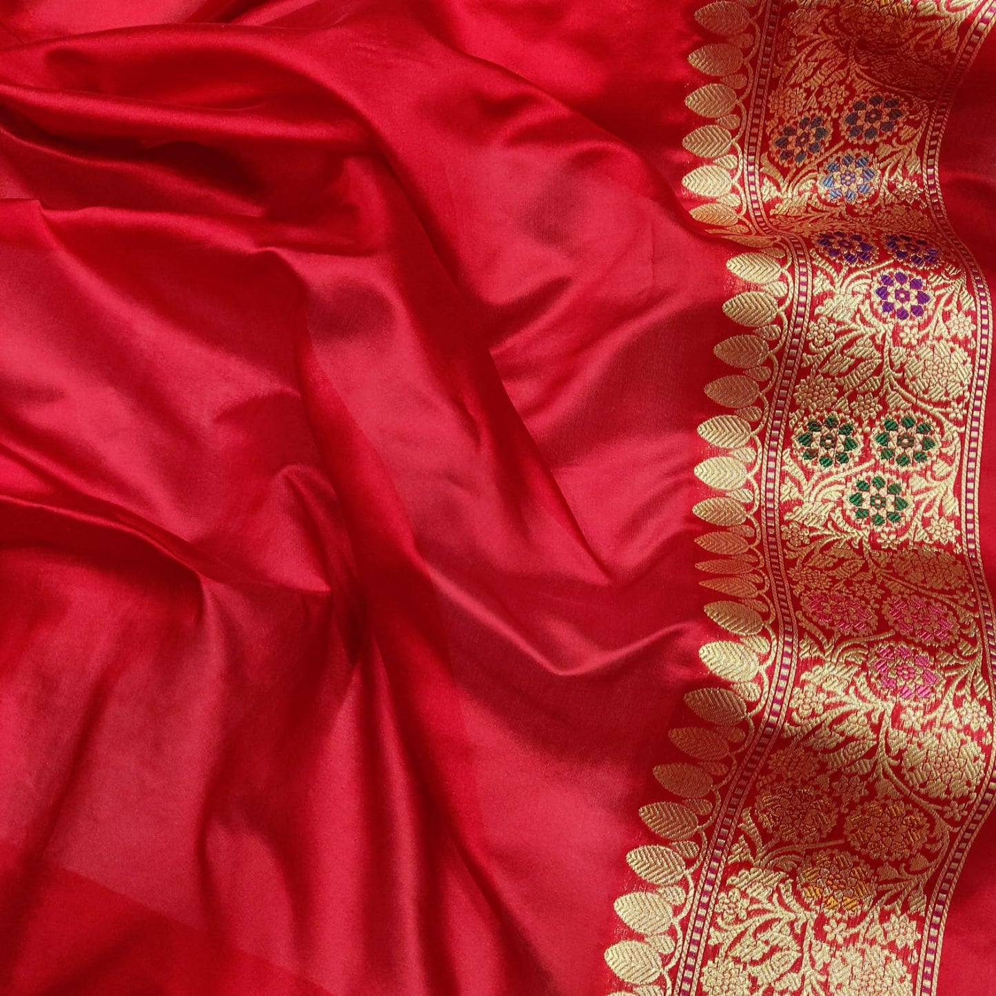 Royal handwoven kadwa kora saree - Saffronfashionindia