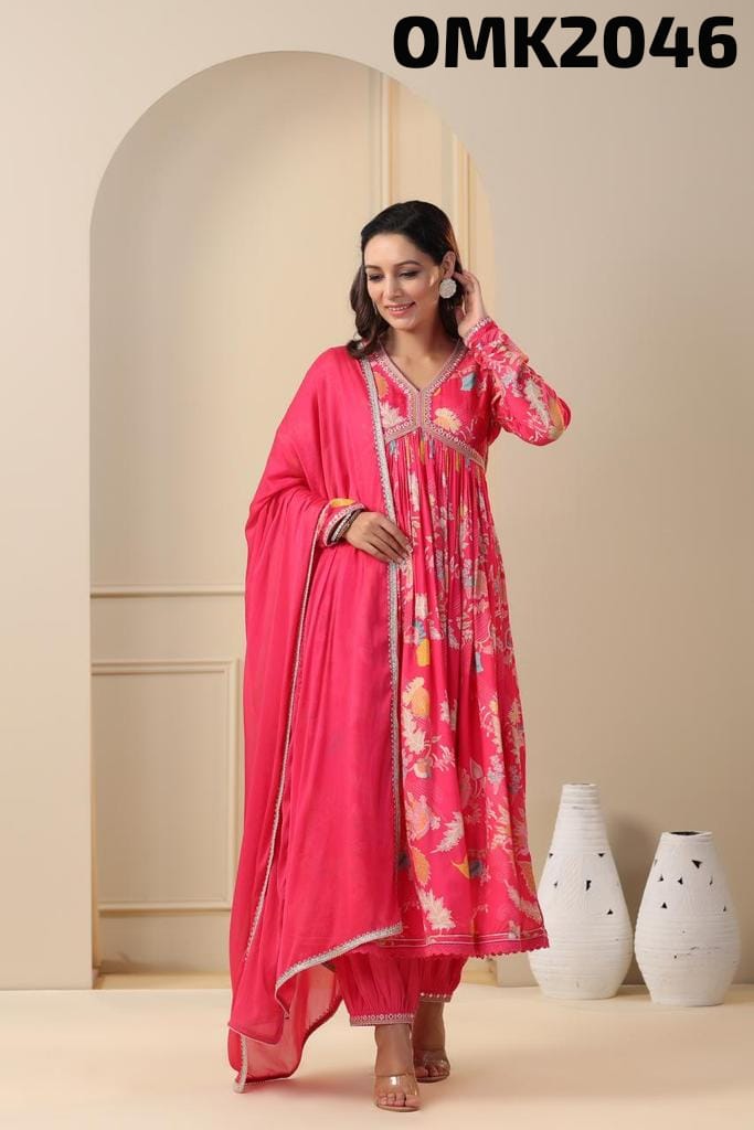 Priani floral salwar suit - Saffronfashionindia