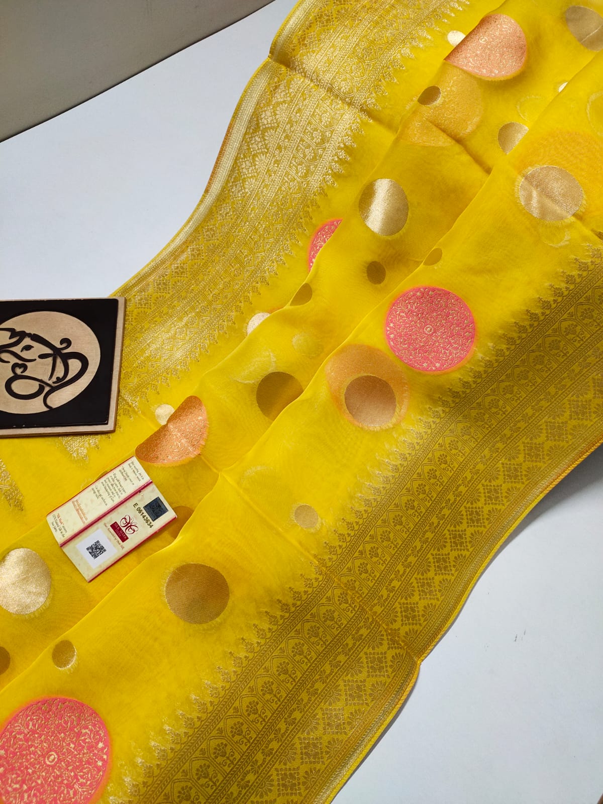 Kruti organza Indian saree - Saffronfashionindia