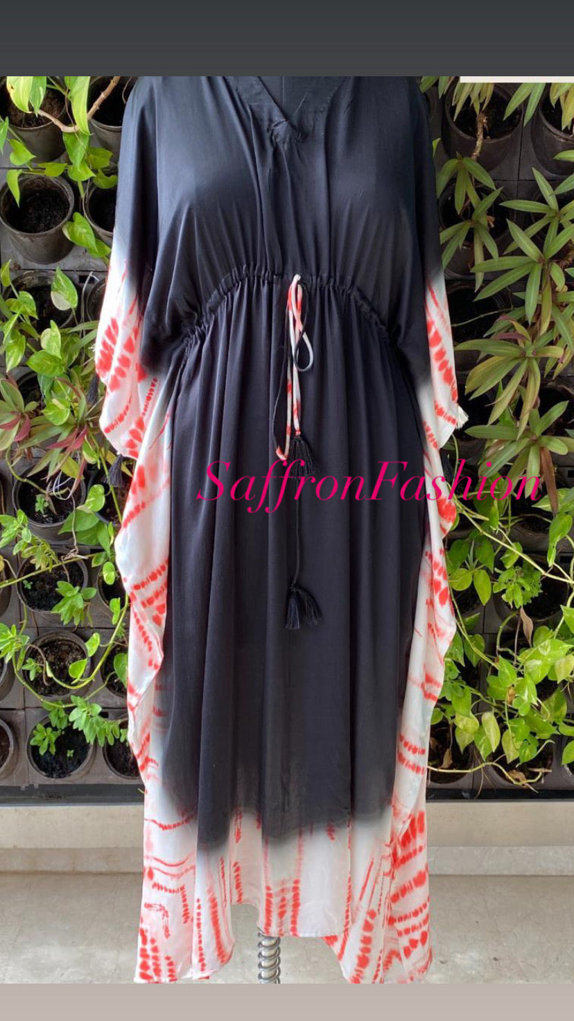 Black beauty kaftan - Saffronfashionindia