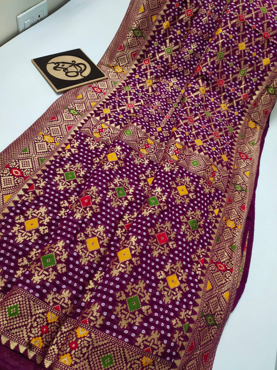 Aliva Banarsi handloom gorgette saree main image 0
