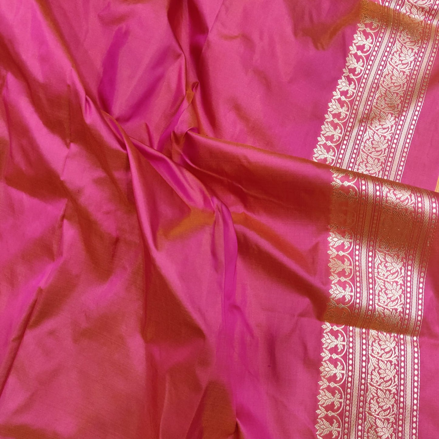 Ruby Katan silk saree - Saffronfashionindia