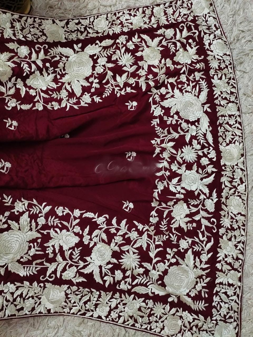 Gulband Parsi gara saree - Saffronfashionindia