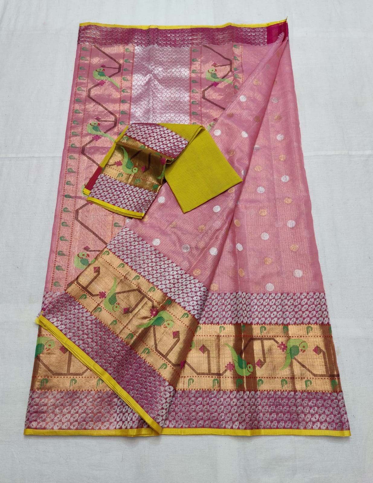 Pinkilla tissue zari - Saffronfashionindia