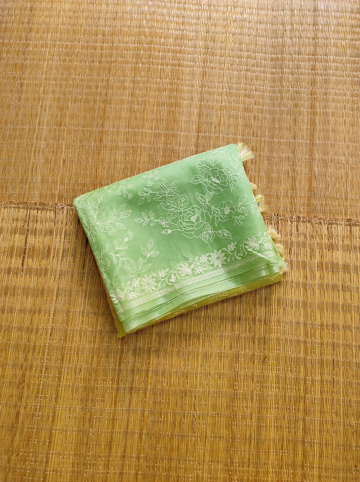 Ruchika organza Chikankari saree - Saffronfashionindia