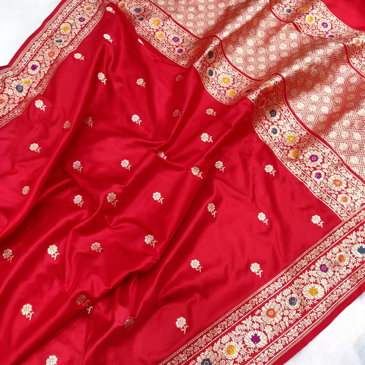 Bride Katan silk kadwa saree - Saffronfashionindia