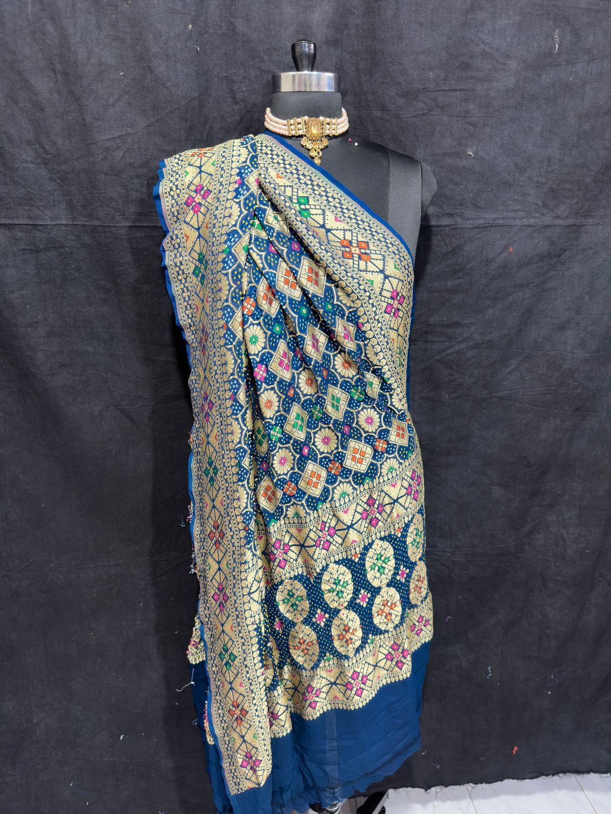 Karishma Banarsi Meenakari dupatta - Saffronfashionindia