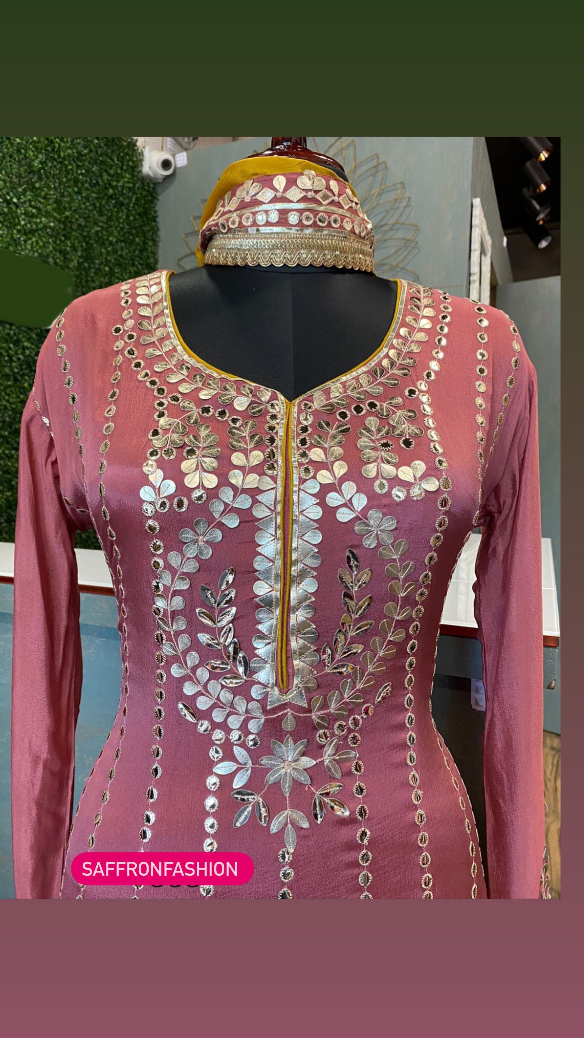 Jenifer pink long dress - Saffronfashionindia