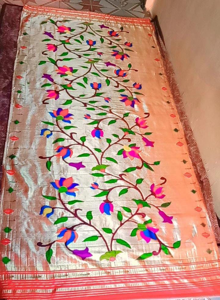 Pure brocade dupatta - Saffronfashionindia