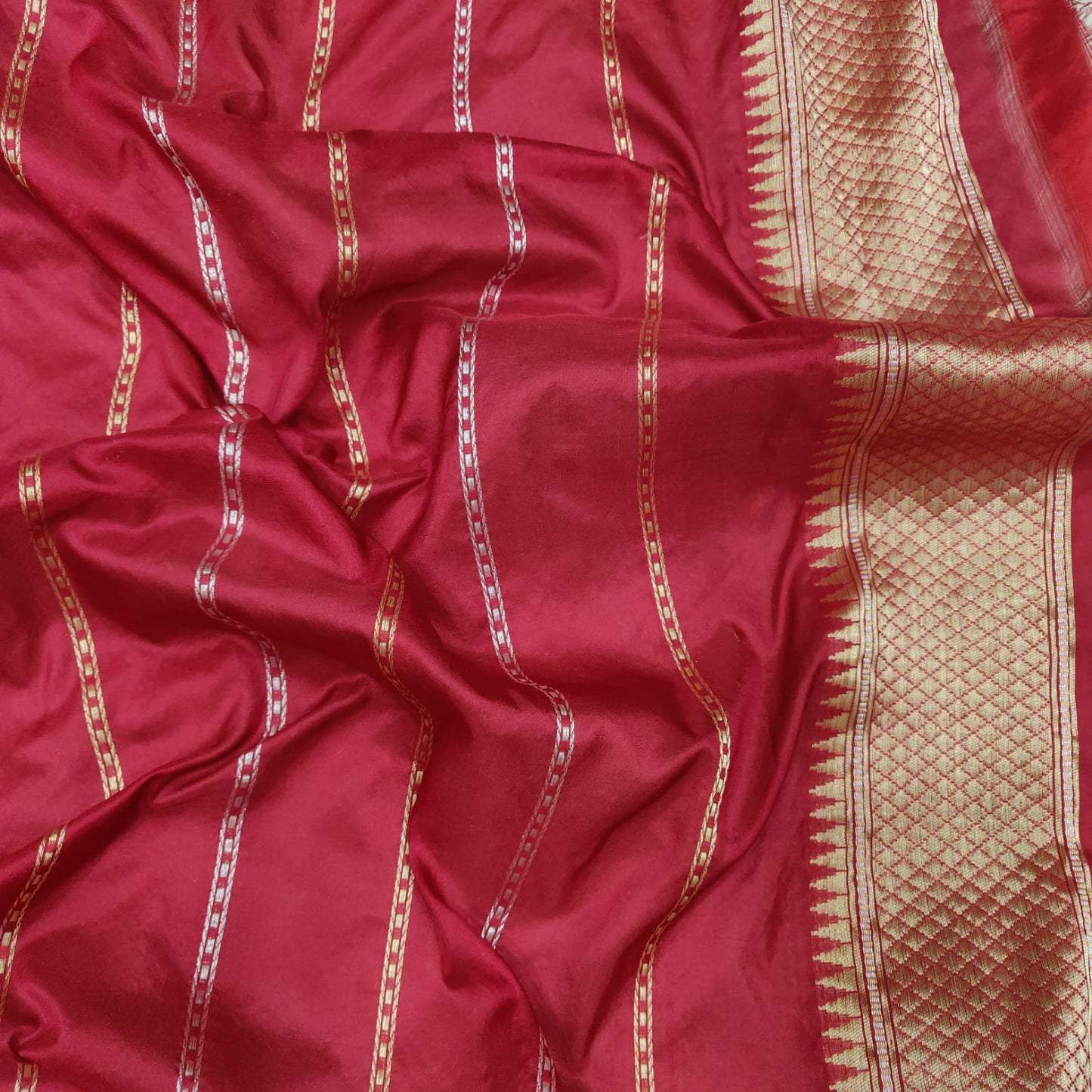 Kushnama tissue handwoven zari saree - Saffronfashionindia