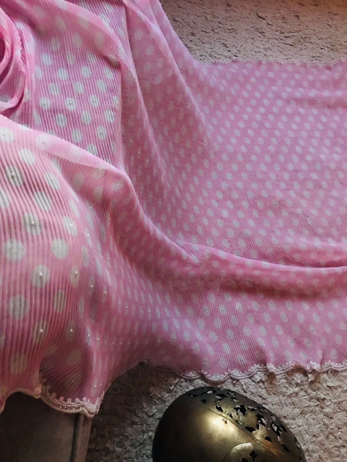 Girlish pink beautiful saree - Saffronfashionindia