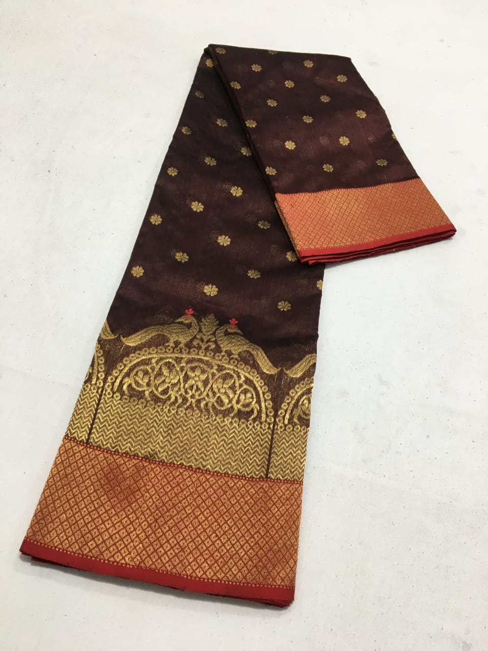 Noorjaha pattu Chanderi saree - Saffronfashionindia