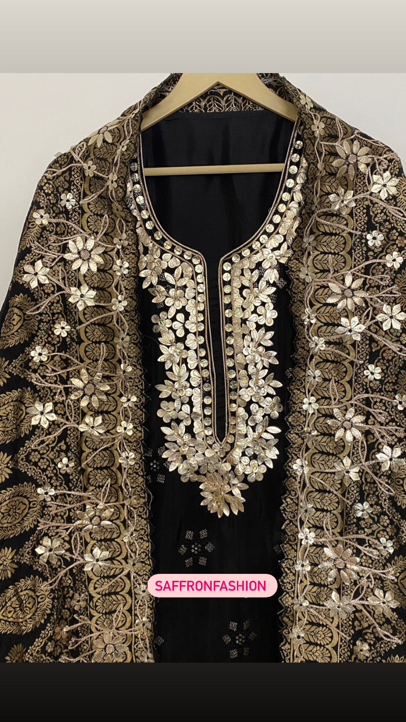 Banarsi silk lehanga choli - Saffronfashionindia