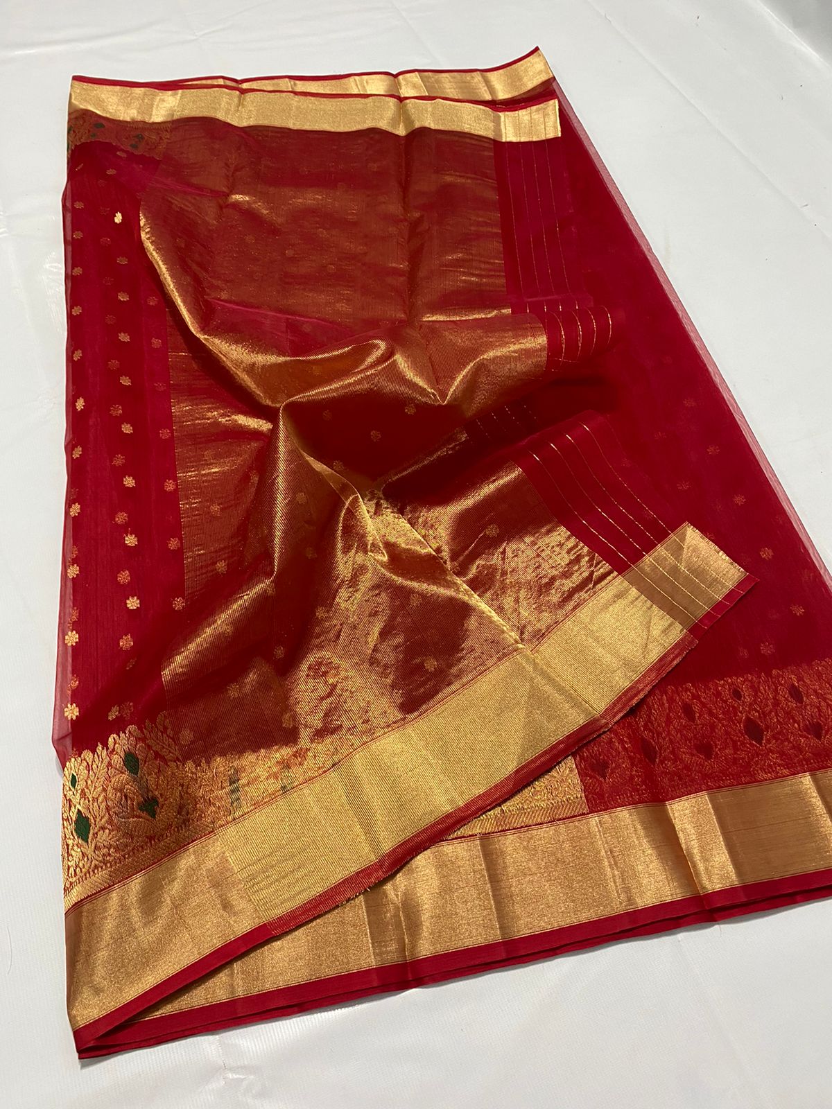 Aarvi Chanderi saree - Saffronfashionindia