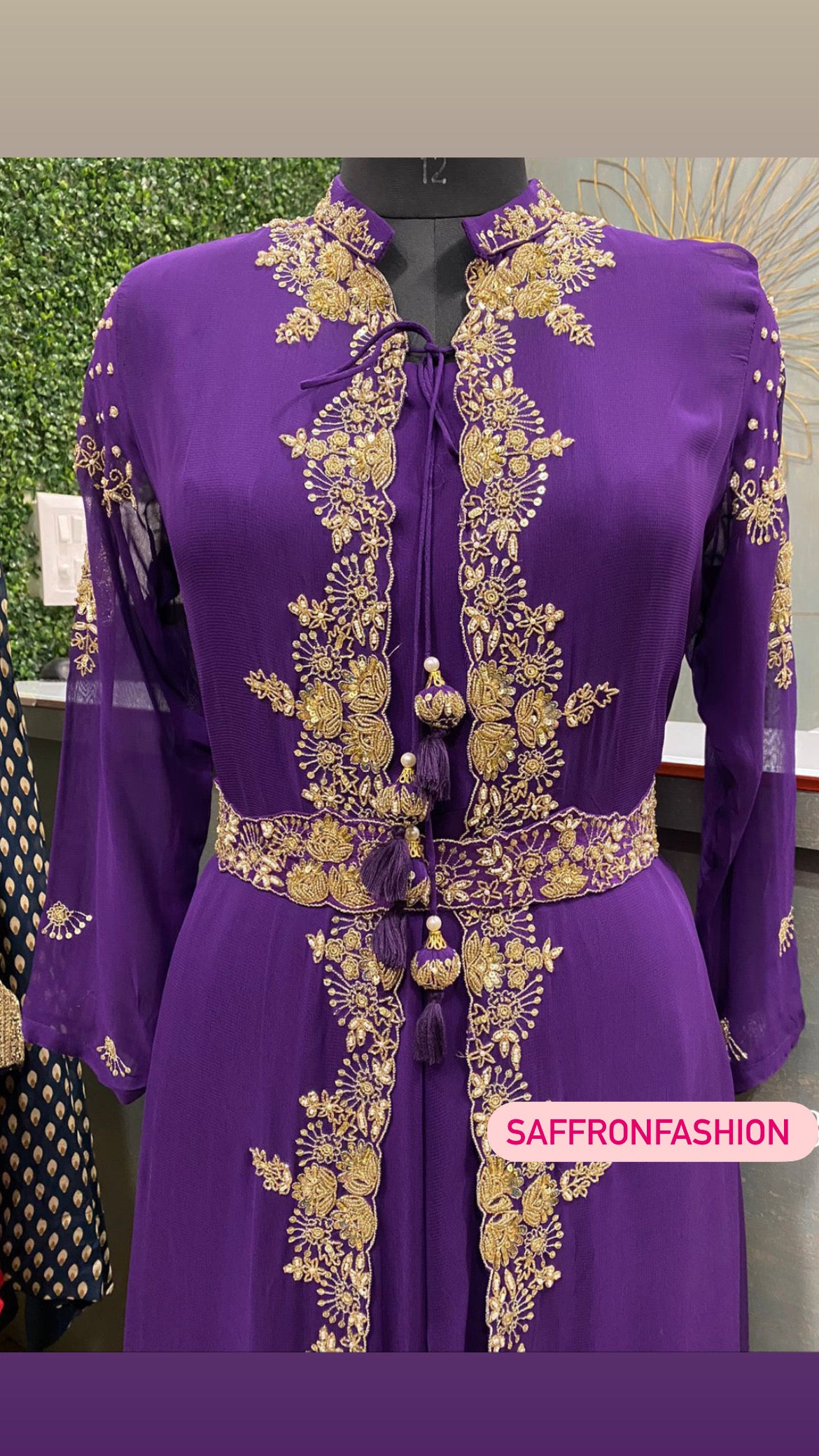 Purple sangeet dress - Saffronfashionindia