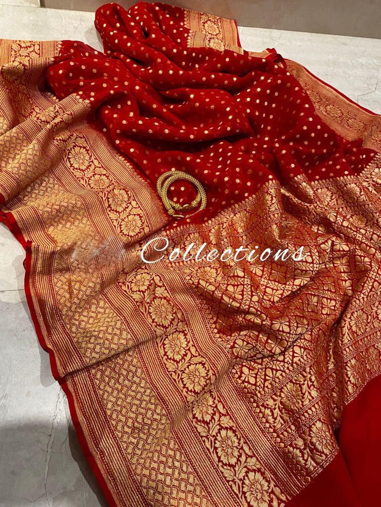 Jodha inspired banarsi saree - Saffronfashionindia