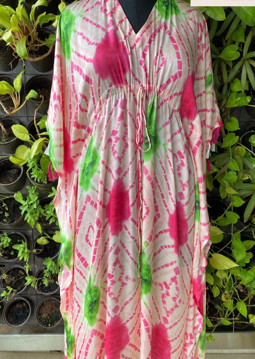 Vibrant kaftan - Saffronfashionindia