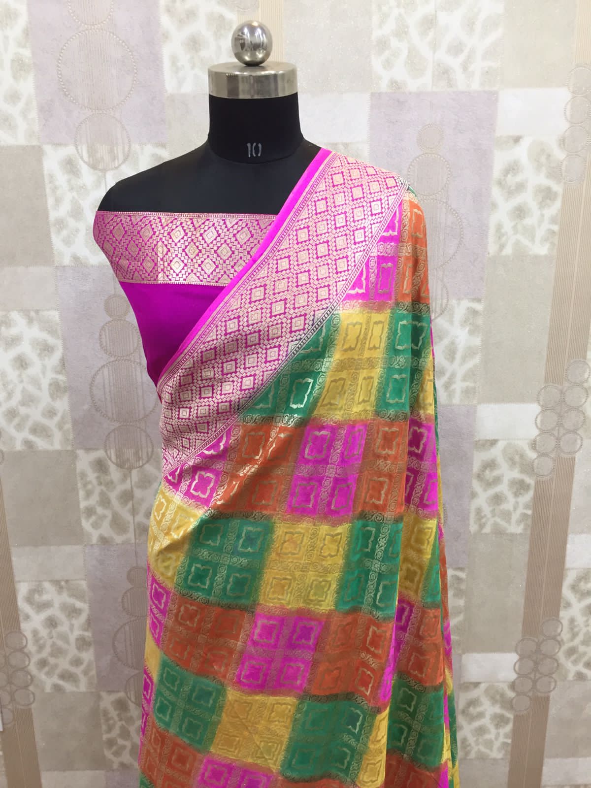 Rangrazia gorgette saree - Saffronfashionindia