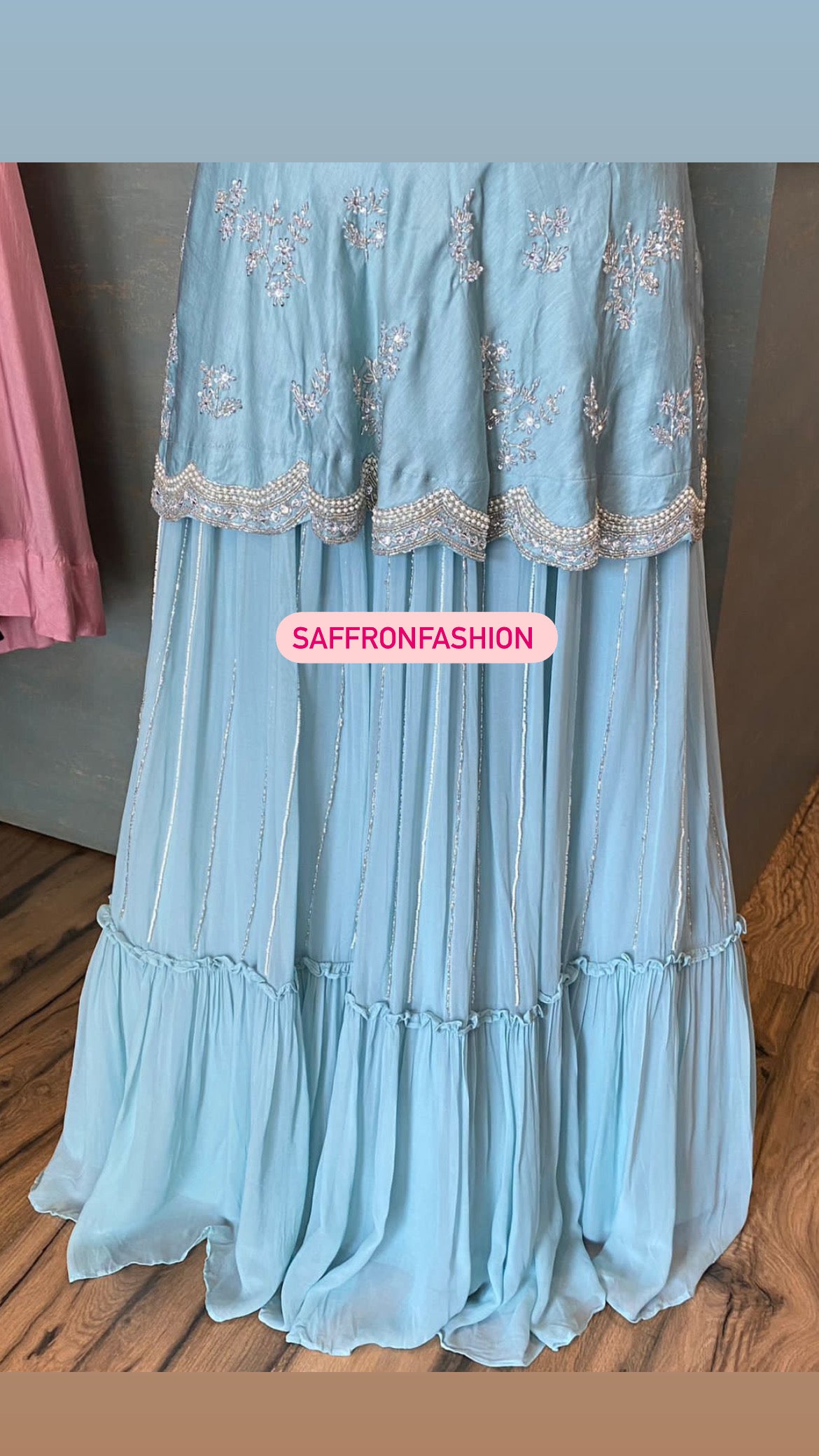 Vermilo peplum dress - Saffronfashionindia